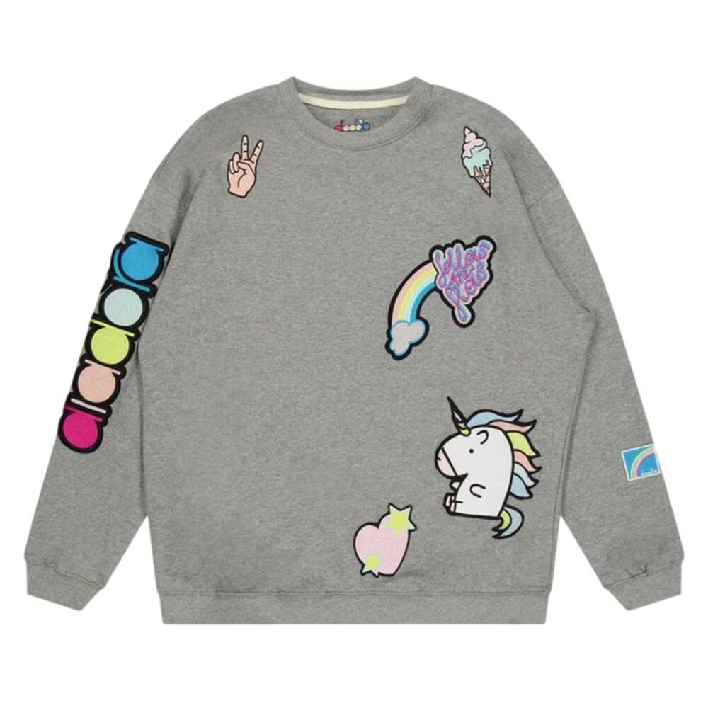 Diadora Childrens/Kids Unicorn Crew Neck Sweatshirt / Gray Melange
